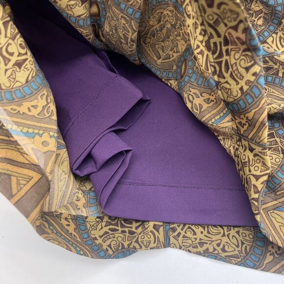 Nicole Miller Collection Baroque Print Silk Blend Strapless Chiffon Blouse 10 - Picture 4 of 7